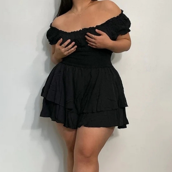 Princess Polly Pants - 💘 Princess Polly Love Galore Romper Black Curve